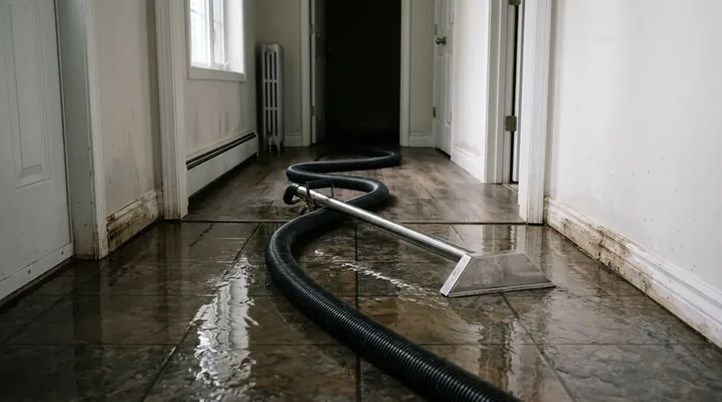 24/7 emergency water removal in Grapevine TX with high-suction extraction hose and wand
